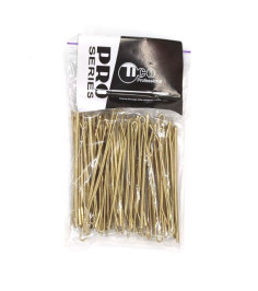 Невидимки Tico Professional 70мм золотистые ровные 100г Невидимки Tico Professional 70мм золотистые ровные 100г