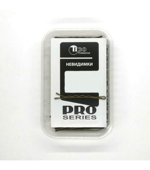 Невидимки Tico Professional 70мм коричневые волнистые 200г