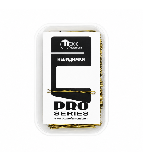 Невидимки Tico Professional 70мм золотистые волнистые 200г