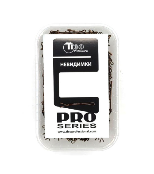 Невидимки Tico Professional 40мм коричневые волнистые 500г