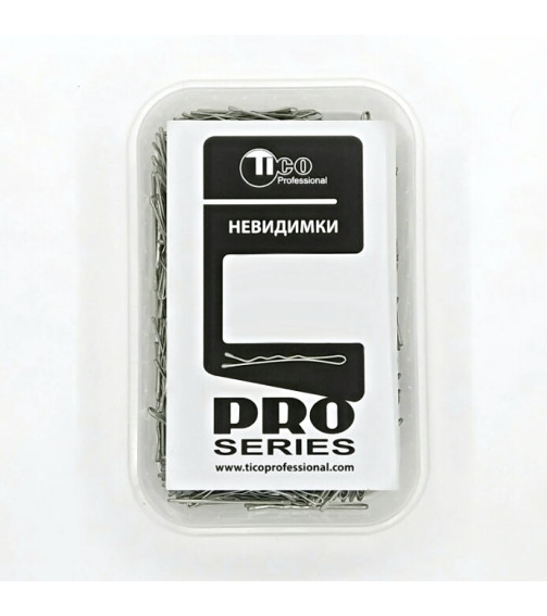 Невидимки Tico Professional 40мм серебристые волнистые 200г